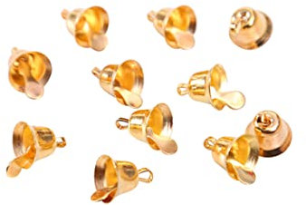 TOPBATHY 20Stücke Goldene Weihnachtsglocken Kleine Dekorationsglocken für Christbaumschmuck DIY Bastelprojekte und Feiertagsdekorationen