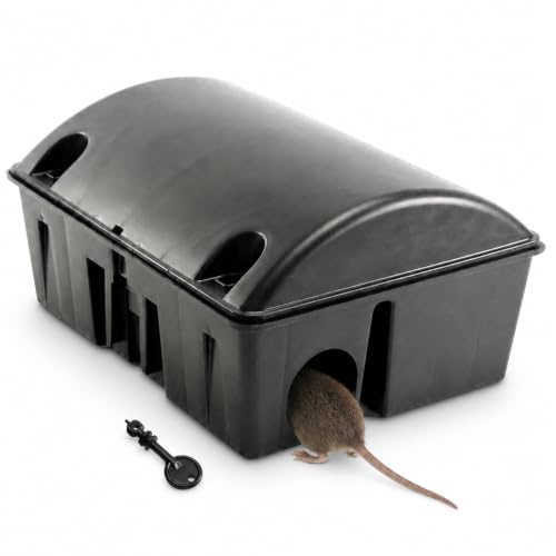 ERPINA® Köderbox Rattenbox Gr. M - professionelle Köderstation Ratten- & Mäuse Giftköder & Blocks abschließbar & wetterfest - effektive Schädlingsbekämpfung für Landwirte & Hausbesitzer innen & außen