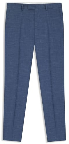 BOSS Herren H-Genius-B1-262 ONE Slim-Fit Anzughose aus Wolle, Seide und Leinen Hellblau 50