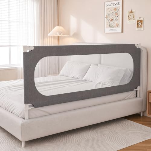 Redcoutt Bettgitter Rausfallschutz Bett, 160cm Bettschutzgitter | Kinderbettgitter zum vertikalen Heben,passend für Kinderbetten, Elternbetten und Alle Massivholzbetten（160cm / 1 Seite）