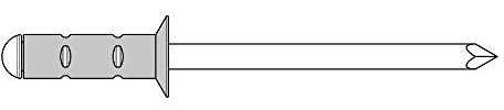 PolyGrip Blindniete Alu/Stahl Senkkopf 3,2 x 10 mm, 1000 Stück, (1450405)