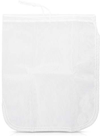 Navaris Bolsa para Hacer Leche Vegetal 25 x 30 CM - Bolsa colador para Hacer Leche Vegana de nueces almendras - Malla de Nailon para Colar Zumo Leche