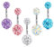 Crdifu 5stk Bauchnabelpiercing mit Stein 14 Gauge 6/8/10mm Barbell Set Chirurgenstahl Piercing Bauchnabel Schmuck