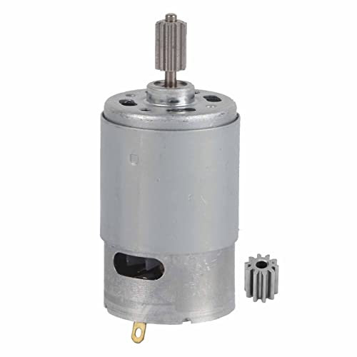 Mikromotor 12V, Hochgeschwindigkeitsmotor, Mini-Elektromotor mit 2-teiligem Zahnkopf, für elektrisches Spielzeugauto-Kindermotorrad(30000 U/min)