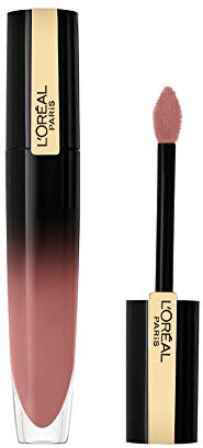 L'Oréal Paris Rouge Signature Brilliant 301 Be Determined, nude, leichter und farbintensiver Ink-Lippenstift mit glänzendem Finish, 7ml 3600523794829