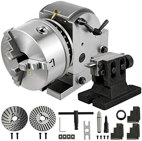 Vevor Dividing Head BS-1 Dividing Head Set 6 3-jaw Chuck Semi Universal Milling Set with 6 Chuck+Tailstock+Dividing Plates for Milling Grinding Drilling Machine - Amazon.com