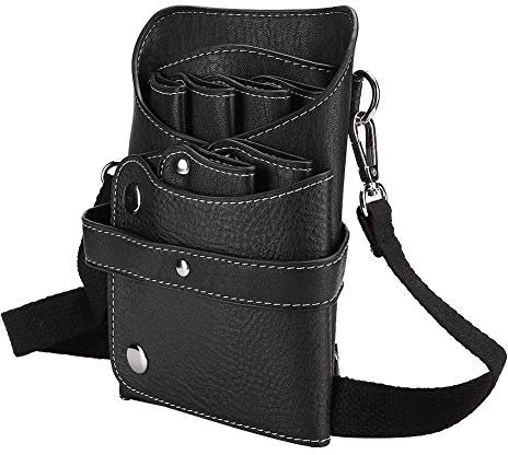 Friseur-Scherenetui, Friseur-Werkzeugtasche, tragbare Friseur-Scherentasche, Haarschneidemaschine-Kamm, Aufbewahrungstasche für Friseurwerkzeuge(Schwarz)