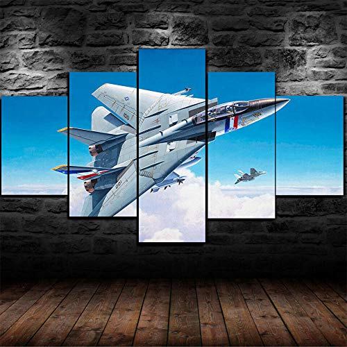 ERSHA Grumman F-14 Tomcat Gemälde Gerahmtes Poster Leinwanddruck Wandkunst Dekor 5 Stück