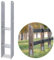 Gartenwelt Riegelsberger H-Pfostenträger 101 x 600/6 Set mit Schrauben Bodenhülse Pfostenanker Pfostenschuh Anker Carport feuerverzinkt