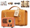 OLKIEQZ Retro Bluetooth Speaker, Muzen OTR Wood Vintage FM/AUX Radio with Old Fashioned Classic Style, Portable Wireless Loud Volume