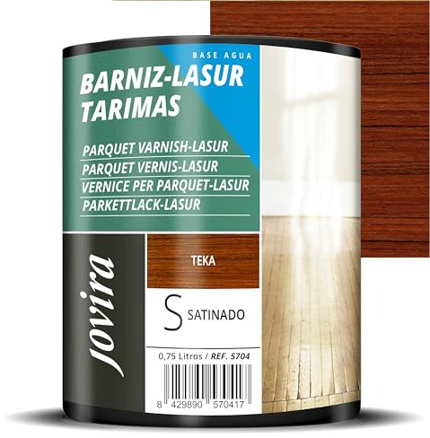 JOVIRA PINTURAS Lasur Holzschutz auf Wasserbasis, satiniert, zum Dekorieren und Schützen von Holz, 750 ml, Teka