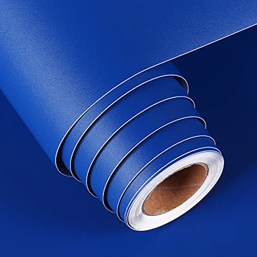 FunStick Möbelfolie Selbstklebend Klebefolie Möbel Küche 30CM x 5M Wasserdicht Aufkleber Dekorativ Selbstklebend Tapete Blau Verdickte Klebefolien Abnehmbare Kontaktpapier für Schränke Arbeitsplatte