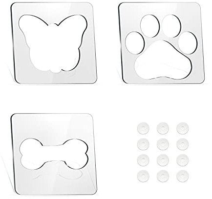 Freibewegliche Quilt-Lineale und Vorlagen-Set, Schmetterlings-Motiv, Tier-Fußabdruck, Knochenmuster, 0,3 cm dick, Acryl, Quiltvorlagen für Haushaltsnähmaschinen mit rutschfesten Griffen (Stil B)