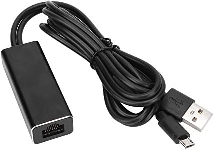 Adaptador LAN, Micro USB Plug and Play Portátil a Tarjeta de Red de 100 M, Adaptador Ethernet Adaptador Micro USB a RJ45, 10/100 Mbps, para Tarjeta Fire TV Stick TV