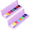 Go Ho 16 Farben wasseraktivierte Eyeliner-Palette, hochpigmentiert, hell, leuchtend, fluoreszierend, Regenbogenfarben, buntes Gesichts- und Körperfarben, matt und UV-leuchtend, mit Eyeliner-Pinsel
