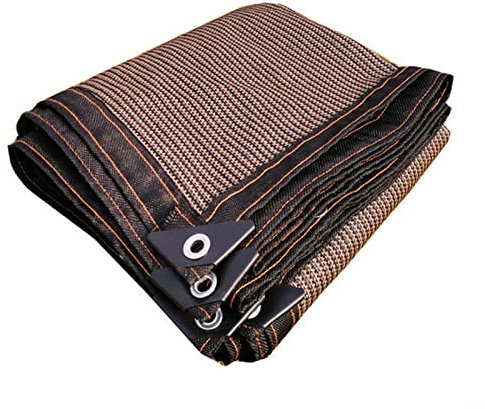 LLPEIJIE026 Malla Sombreo Marron,Tela De Sombra con Ojales,Lona Impermeable De Malla,Red de Sombreado 80%,pérgola,Patio,Techo,Lona De Sombra Rectangular,Varios Tamaños (2x3m/6.6x9.8ft)
