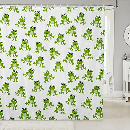 Rideau de douche motif grenouille verte mignonne pour salle de bain garçons filles enfants animaux sauvages rideaux de douche Kawaii rideaux de douche 183 x 183 cm