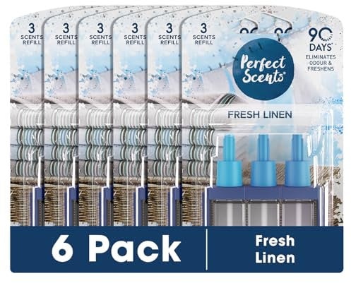 Perfect Scents 3 Scents Air Freshener Refill 6 Pack - Compatible with 3volution Fresh Linen 20ml