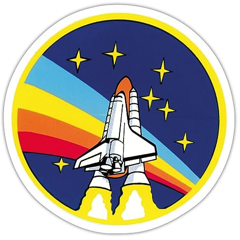 Spreadshirt NASA Mission STS 27 Abzeichen Sticker, max. 10 x 10 cm, 10 x 10 cm, Mattweiß