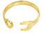 Large Gold Spanner Wrench Bracelet Adjustable 18K Real Gold Plated Jewellery Unique and Stylish Fashion Bangle Bracelet (Length: 8-9 Inches, Weight: 42 Grams)- Bling King London