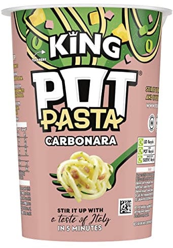 Pot Noodle Pasta King Creamy Carbonara from the nation's favourite instant noodle brand* instant hot snack quick snacks for when you need filling up 69 g