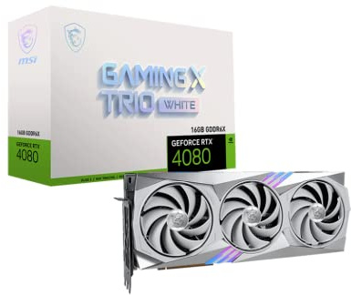 MSI GeForce RTX 4080 16GB GAMING X TRIO WHITE Graphics Card