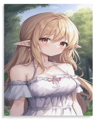 Peinture Par Numero Adulte Paysage Japonais Manga Fille,Kit Peinture Acrylique Et Toile Par Numero 40X50Cm,Peinture À L'Huile Par Numéros Avec Cadre,D28