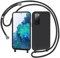 AOMYKE Handyhülle für Samsung Galaxy S20 FE / S20 FE 5G Hülle mit Band, Handyband Samsung Galaxy S20 FE Hülle zum Umhängen Schutzhülle mit Kette Kordel Weich TPU Liquid Silikon Case, Schwarz