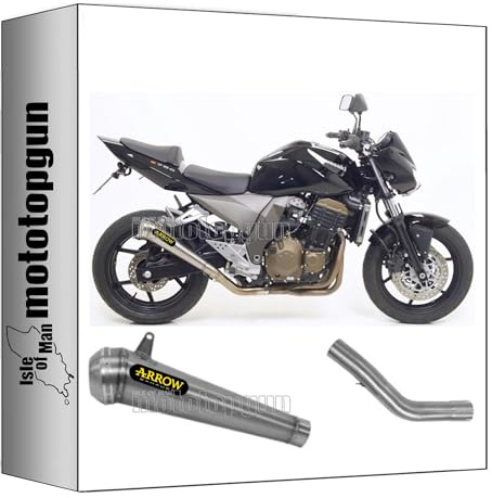 arrow 71637PRI + 71347MI scarico omologato pro-race nichrom compatibile con kawasaki z750 z-750 2004 2005 2006 mototopgun