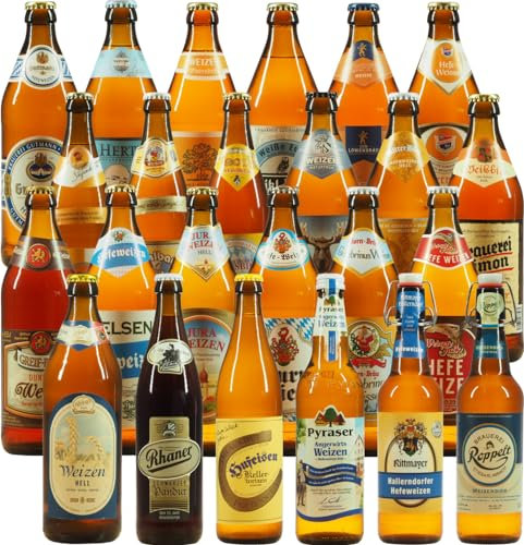 Bierwohl I Geschenkidee I Das Weisse I Bierset mit diversen Weissbieren/Weizenbieren aus Franken und Umgebung I 24x 0,5l