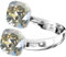 925 Sterling Silber Doppelt Kristall Ringe für Damen Verstellbarer mit Marken Kristalle - Glänzend Cubic Zirkonia Ring Fingerring Kommt in Schmuck Geschenk Box (Moonlight)