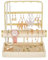 NOBELLUXE Jewellery Organiser – 3-Tier Jewellery Stand with T-Bar Bracelet Holder – Durable Metal Necklace Holder with Room for Earrings, Bracelets, Brooches and Watches