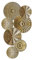 Decoración de pared redonda de metal, decoración colgante de metal minimalista, plato decorativo redondo dorado, decoración de pared minimalista, decoración de pared de metal, decoración de una línea