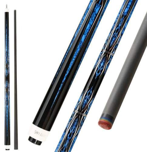 KONLLEN Laser Series KL-BP Pool-Billardqueues aus Kohlefaser, ohne Umhüllung, professionelle Queues, Vollcarbon-Technologie, geringe Durchbiegung, 12,2 mm, 147 cm, Uni-Loc-Stift