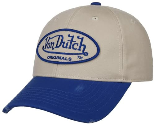 Von Dutch DB Denver Dad Cap Basecap Baseballcap Curved Brim (One Size - beige-blau)