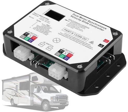 13398-D0 RV Dual Motor Synchrone Geschwindigkeit Slide Controller Kompatibel mit Lippert In-Wall Slide-Out Controller, Ersatz für Controller V-Sync II, Ersatzteil 13398-C2