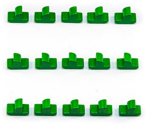 Waldfelsen® Hozfiguren: 15 Schiffe geeignet für Die Siedler (Farbe: Grün)