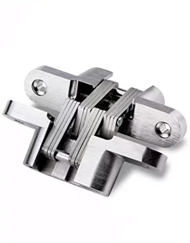 2 bisagras ocultas de acero inoxidable 304, siete tamaños invisibles, bisagras de puerta plegables ocultas para muebles de cocina, armarios, 28 mm x 117 mm
