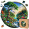 LEOGOR Majestic Landscape – Holzpuzzle Erwachsene Naturlandschaft, 200 Teile – 29,2 × 28,5 cm – 5 mm Dickes Holz, handgeformte Teile, rundes Mosaikdesign – Magisches Holz Puzzle für Puzzle-Liebhaber