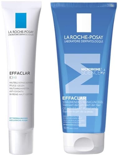 La Roche Posay Effaclar K+ Creme 40 ml + GRATIS Effaclar Gel 50 ml - Bei unreiner Haut + Gratisbeigabe