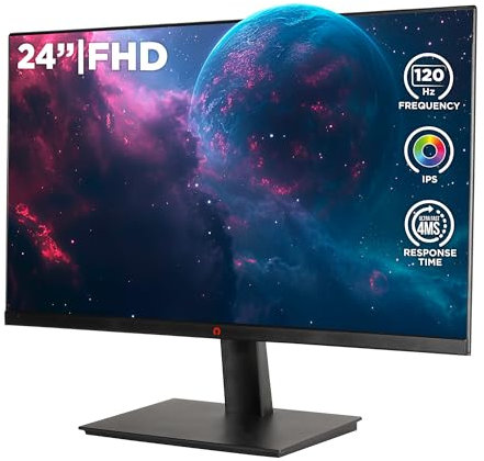 Konix Écran Gaming Nebula 24 PC, PS4, PS5, Switch, Xbox - Résolution Full HD 1 080 px - 120 Hz - 4 ms - FreeSync - HDMI 2.0 - DisplayPort - Dalle IPS