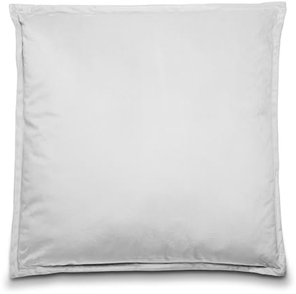 Como Dekokissen Bodenkissen 70 x 70 cm seidenmatt Grau, 100% Polyester, Kissenbezug abnehmbar inkl. Kissen - Kopfkissen Sofakissen Zierkissen für Wohnzimmer Schlafzimmer