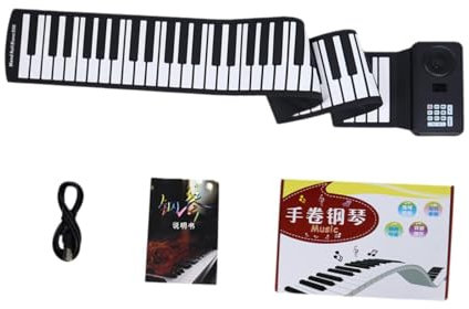 rockible Roll Up Piano mit 88 Tasten, 16 Rhythmen, 16 Töne, 6 Demo Songs, Geschenk für Anfänger