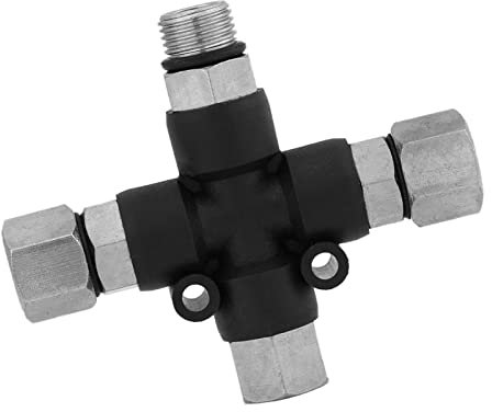 Akozon Airbrush Air Hose 1/8'' 3-Way Manifold Adaptor Splitter, Tattoo Spray Connector for Mini Air Compressor
