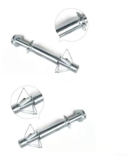 Tasselli da parete in cartongesso resistenti, 10 pezzi, zincati, in acciaio al carbonio Q235 (M4 x 32 mm)