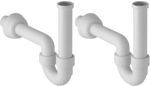Geberit serie 151.100.11.1 Sifone per lavabo in PP bianco orientabile 11/4 x40 mm (Confezione da 2)