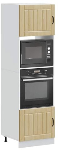 Myheimly Küchenschrank Küchenzeile,Küchenmöbel Einbauküche Schrank,Holzwerkstoff Schrank,Sonoma Eiche,Herdumbauschrank 60 cm,60 x 57 x 207 cm