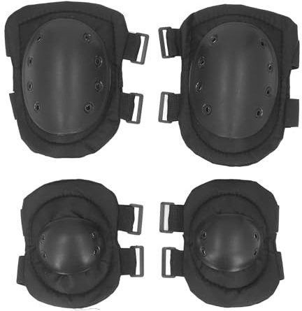 YWBL-WH Set di Ginocchiere Tattiche per Gomitiere, Ginocchiere Softair, Protezioni per Gomiti, Comoda Protezione per il Ginocchio per Uso Interno Ed Esterno