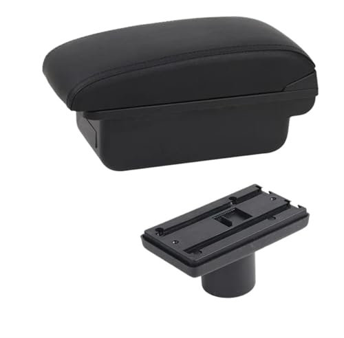 HPZPRPCEW Decoración De Estilo De Contenido De La Tienda Central con Portavasos Accesorios para Seat para Ibiza 6j para Ibiza 6L Caja De Reposabrazos(B1 Línea Negra)