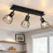VEKIDOT LED Deckenstrahler 3 Flammig Schwenkbar, Deckenleuchte E14 3 Flammig Schwarz, Strahler Deckenlampe Spot Deckenleuchte Metall Modern, Deckenspot für Küche Schlafzimmer Nein Leuchtmittel